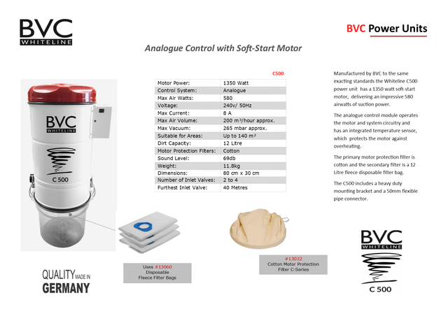 Central Vacuum Systems – Design Air watts or motor watts, what does